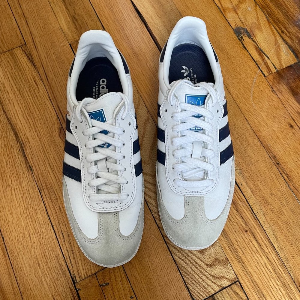 Adidas Samba ADV White/Navy Size US Mens 7